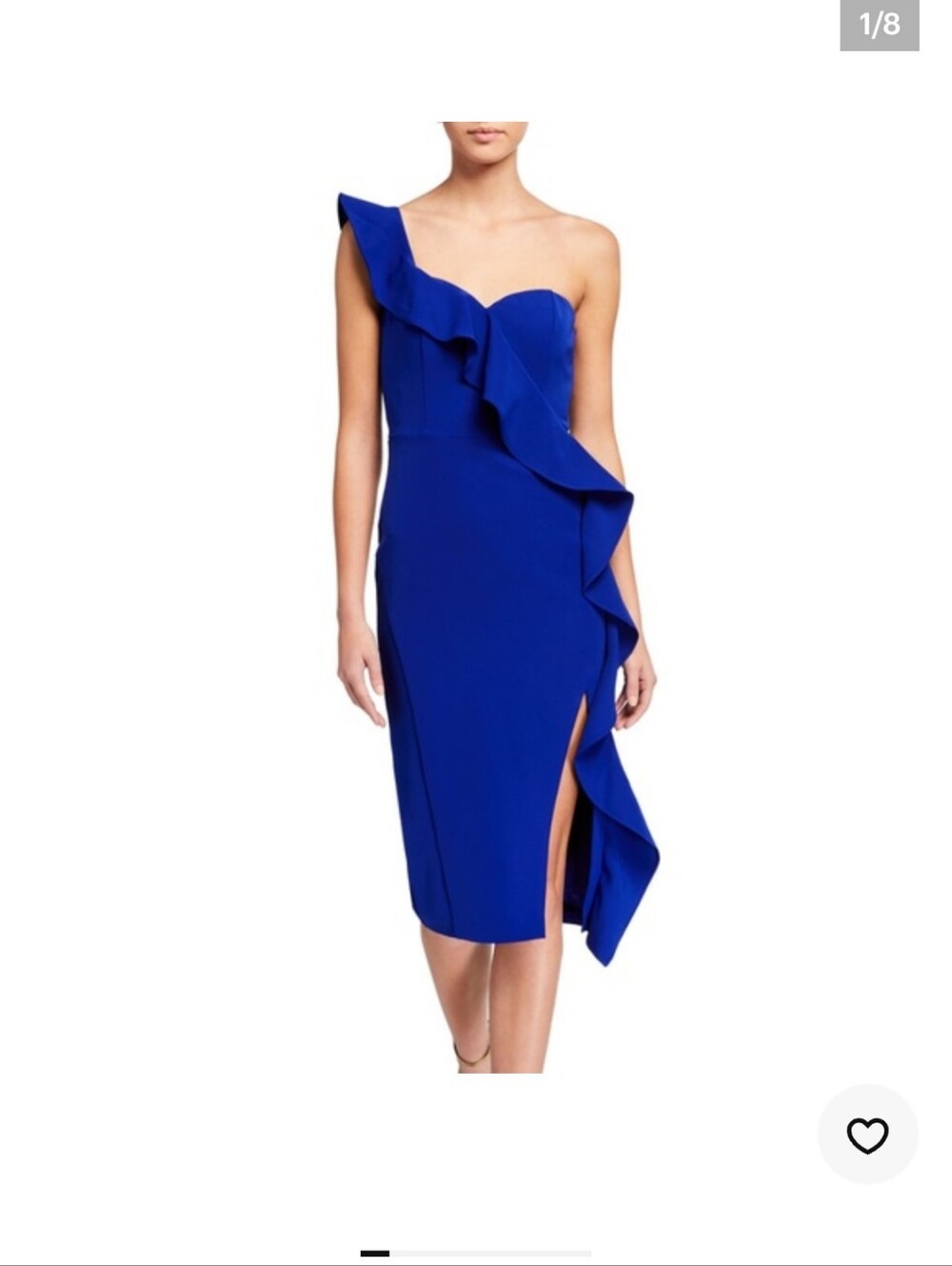 One Shoulder Ruffle Dress Black